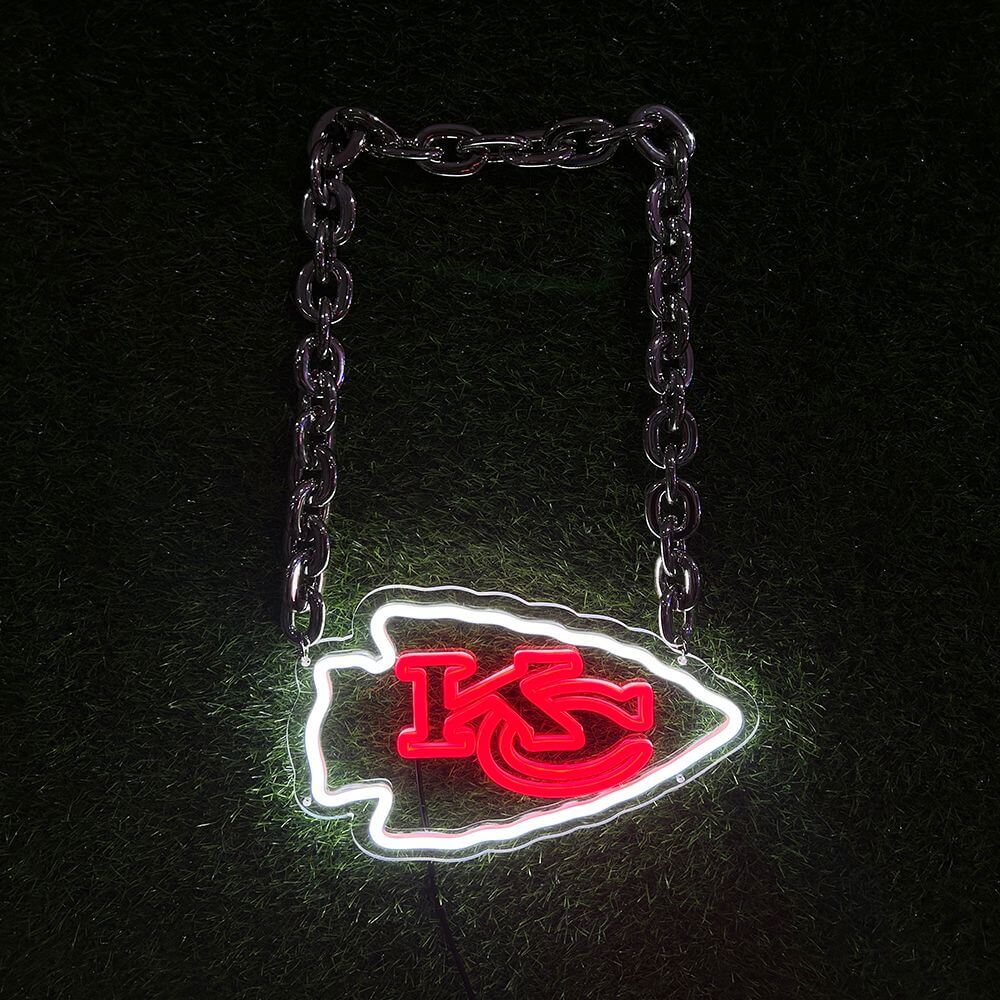 NFL Kansas City Chiefs LED neon sign necklace Chains for fans