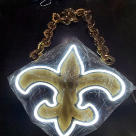 NFL fans chains New Orleans Saints Led big logo chains for team Chains for fans