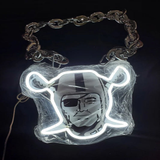NFL fans chains Las Vegas Radiers Led big logo chains for team Chains for fans
