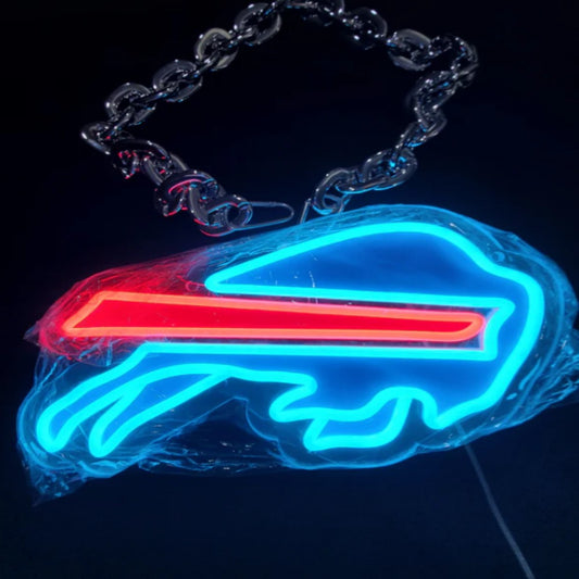 NFL fans chains Buffalo Bills Chiefs Led big logo chains for team Chains for fans