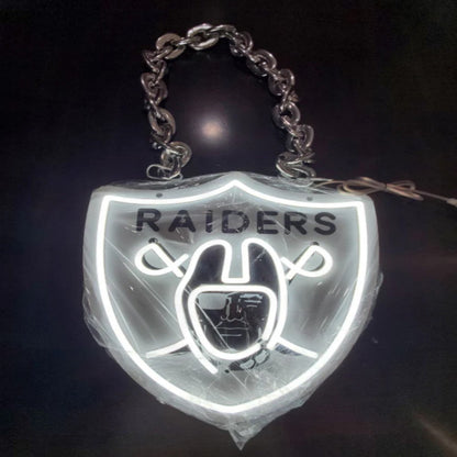 NFL fans chains Las Vegas Radiers Led big logo chains for team Chains for fans